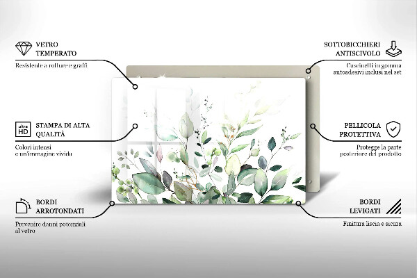 Worktop saver Watercolor plants