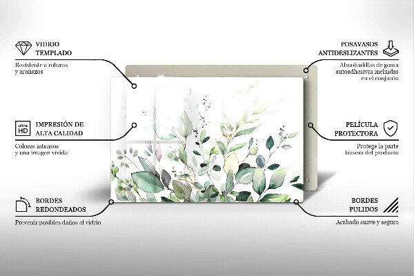 Worktop saver Watercolor plants