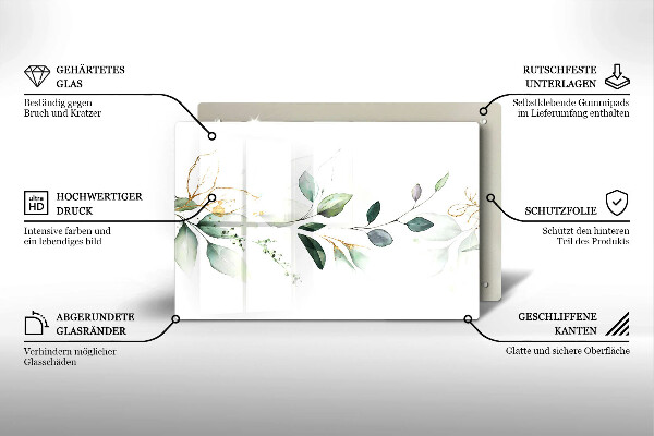 Worktop saver Watercolor leaves