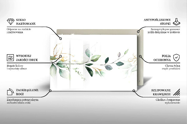 Worktop saver Watercolor leaves