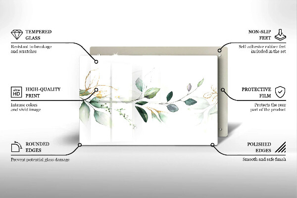 Worktop saver Watercolor leaves