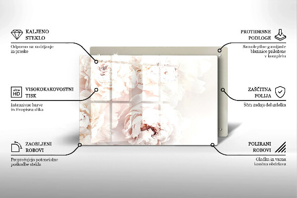 Worktop saver Pastel peonies