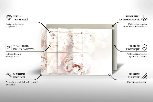 Worktop saver Pastel peonies