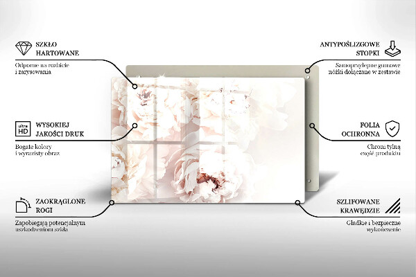 Worktop saver Pastel peonies