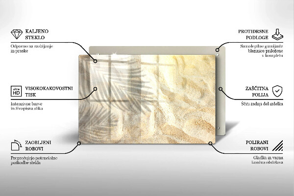 Worktop saver Palm sand and leaves