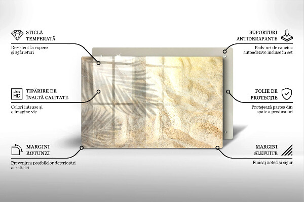 Worktop saver Palm sand and leaves