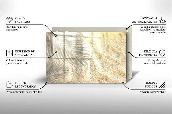 Worktop saver Palm sand and leaves