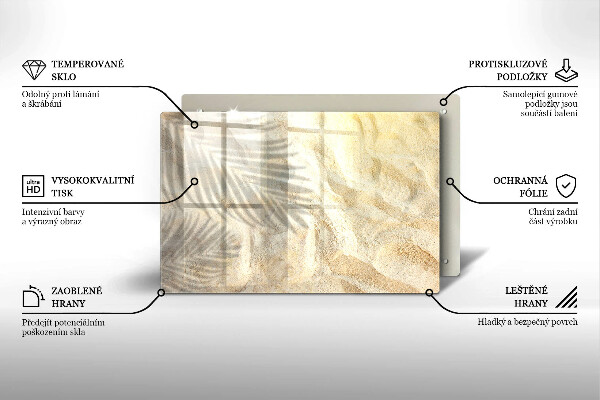 Worktop saver Palm sand and leaves