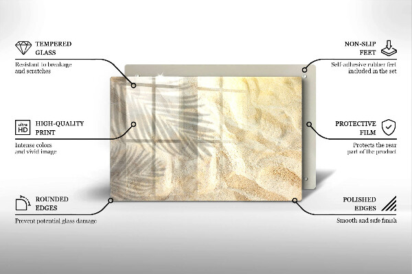 Worktop saver Palm sand and leaves