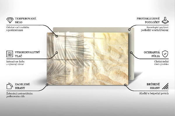 Worktop saver Palm sand and leaves