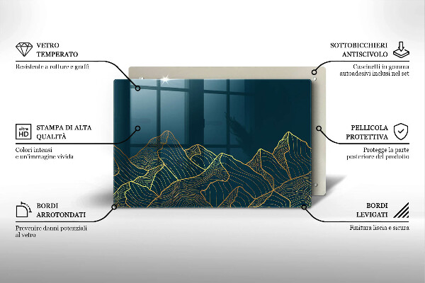 Worktop saver Abstract mountains