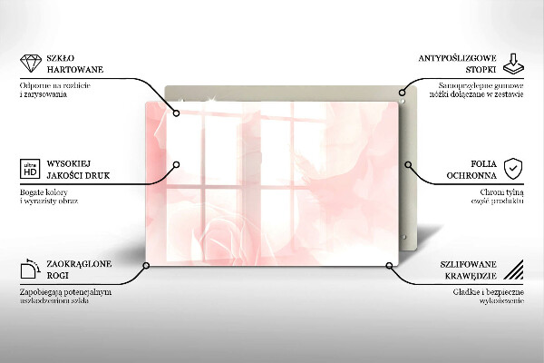 Worktop saver Pastel background roses