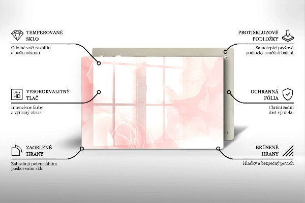 Worktop saver Pastel background roses