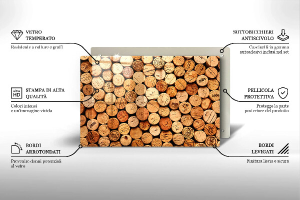 Worktop saver Wine corks pattern
