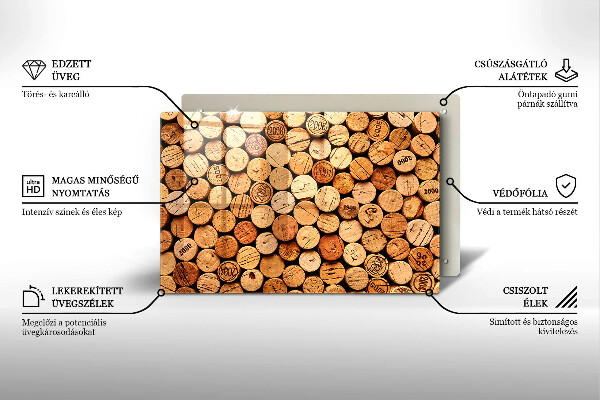 Worktop saver Wine corks pattern