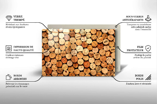Worktop saver Wine corks pattern