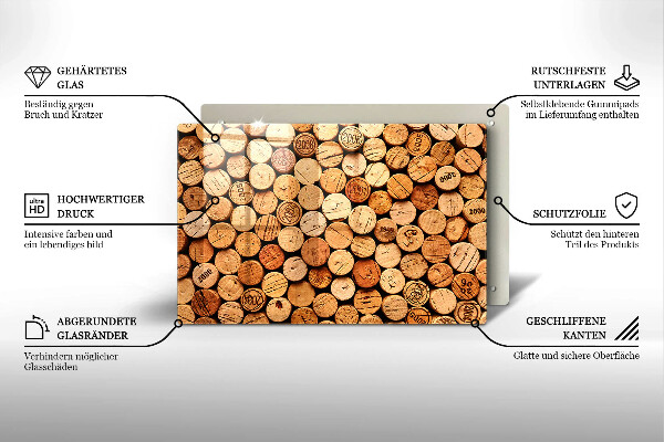 Worktop saver Wine corks pattern