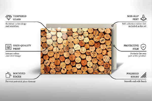 Worktop saver Wine corks pattern