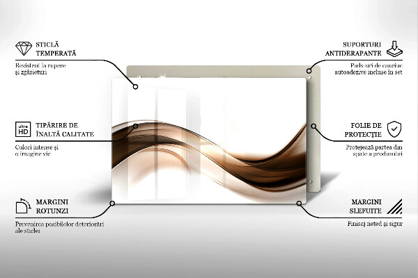 Worktop saver Abstraction brown lines