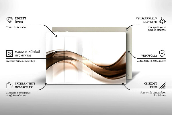 Worktop saver Abstraction brown lines