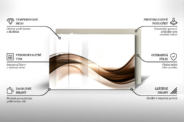 Worktop saver Abstraction brown lines