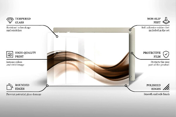 Worktop saver Abstraction brown lines