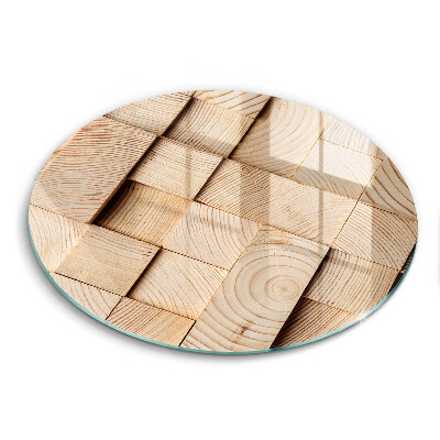 Chopping board glass Wooden squares
