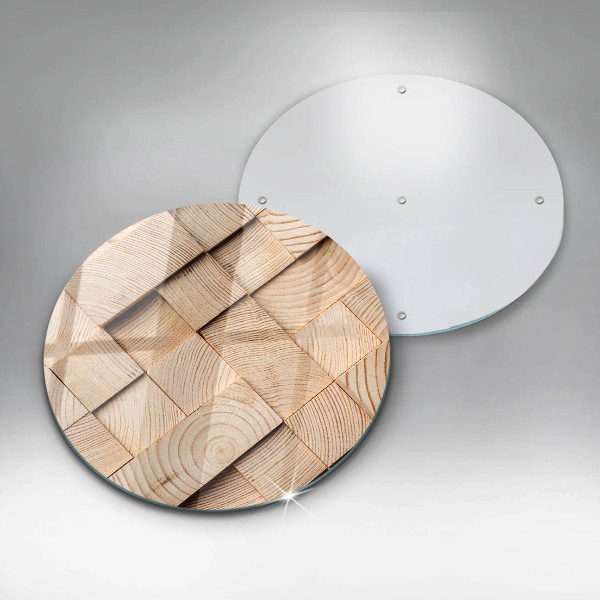 Chopping board glass Wooden squares