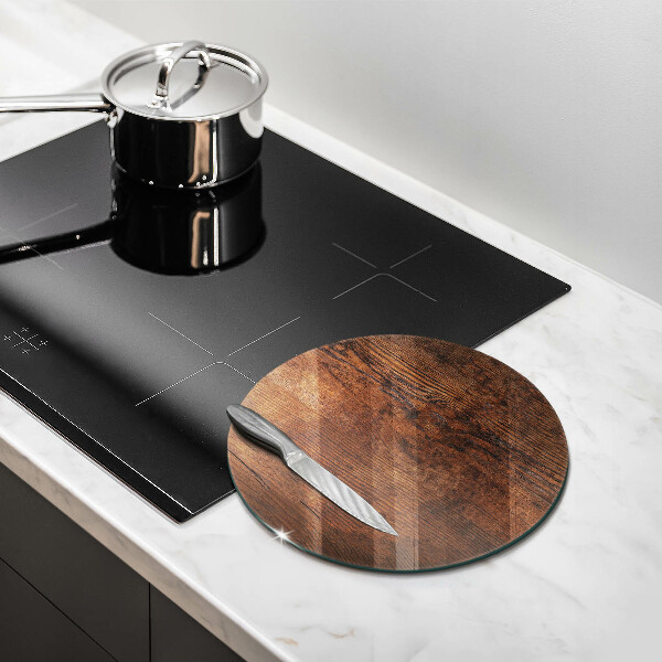 Chopping board glass Dark wood board