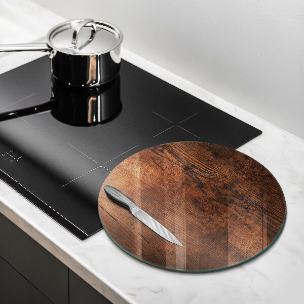 Chopping board glass Dark wood board