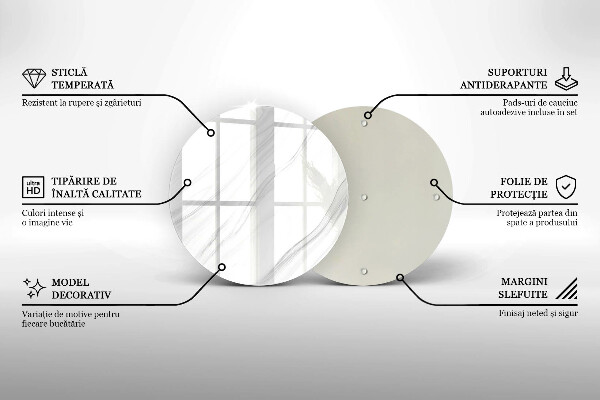 Chopping board glass Delicate marble