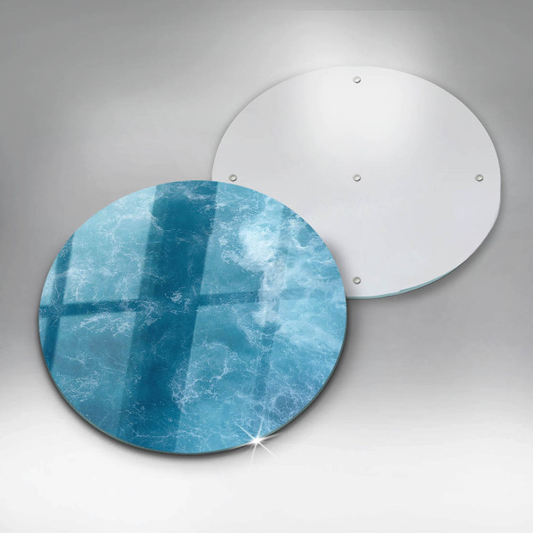 Chopping board glass Blue water