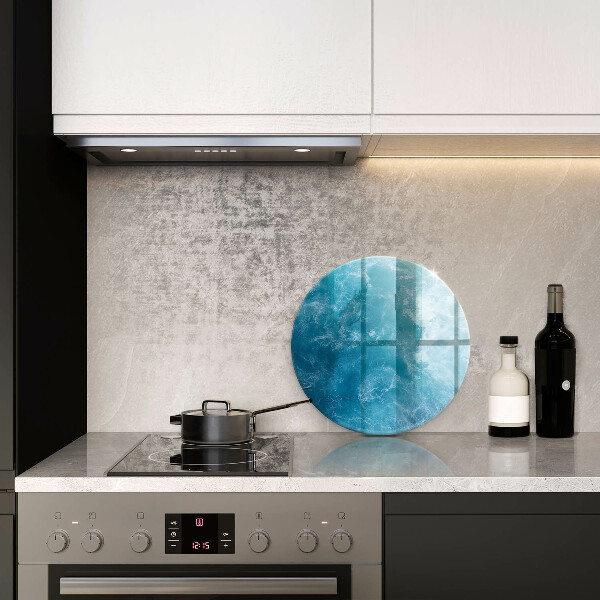Chopping board glass Blue water