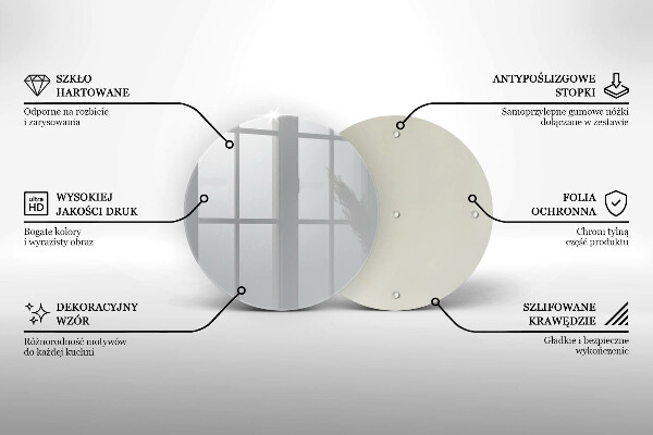 Chopping board glass Grey colour
