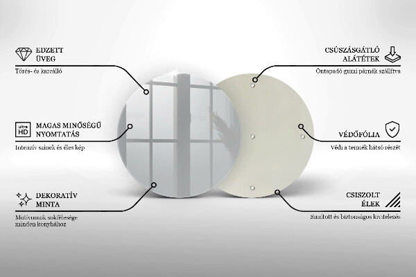 Chopping board glass Grey colour