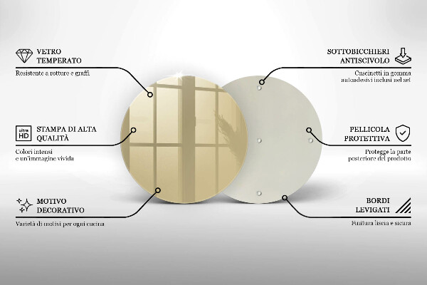 Chopping board glass Beige colour