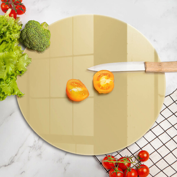 Chopping board glass Yellow