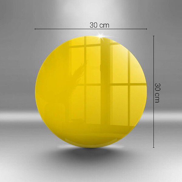 Chopping board glass Yellow