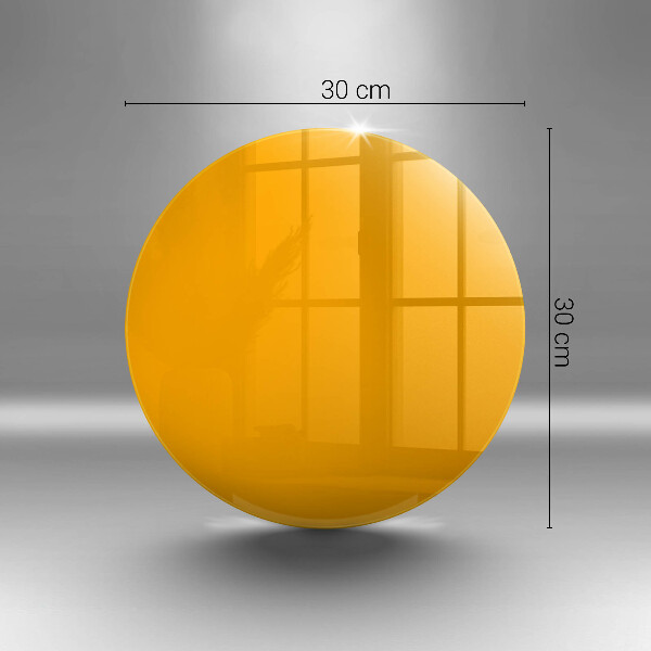 Chopping board glass Dark yellow color