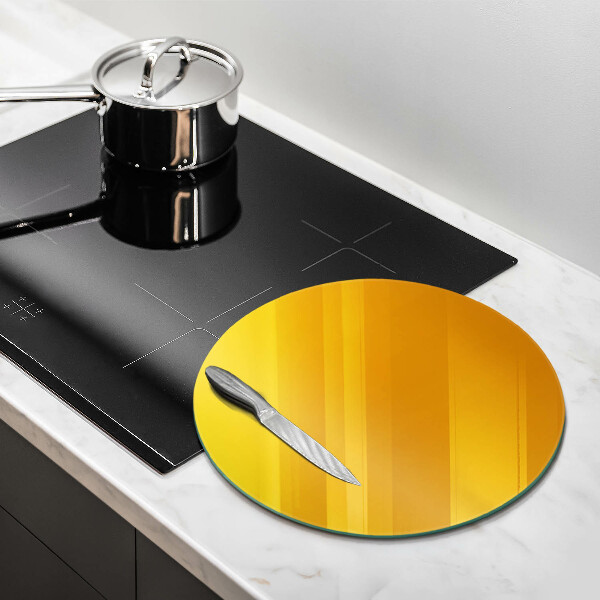 Chopping board glass Dark yellow color