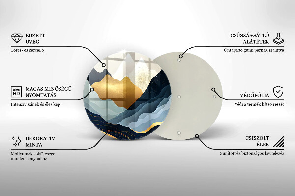 Chopping board Abstract mountains
