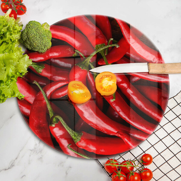 Chopping board Hot chili peppers