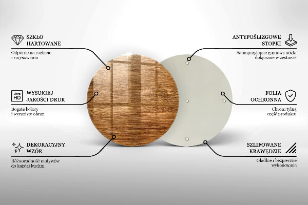 Chopping board glass Wood texture board