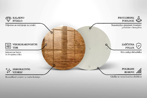 Chopping board glass Wood texture board