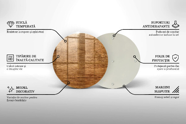 Chopping board glass Wood texture board