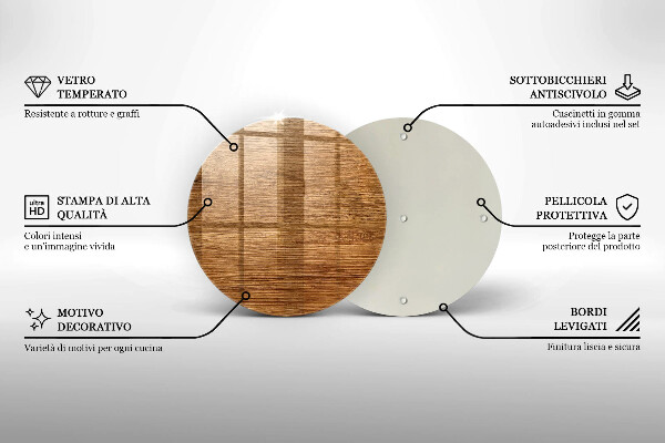 Chopping board glass Wood texture board