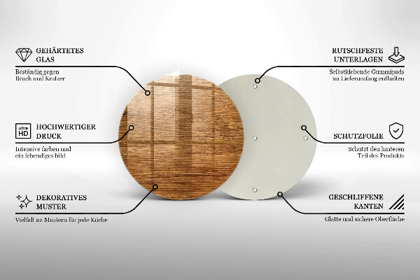 Chopping board glass Wood texture board