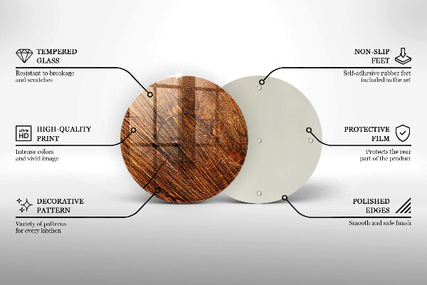 Chopping board glass Wood structure