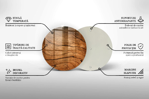 Chopping board glass Wood board texture