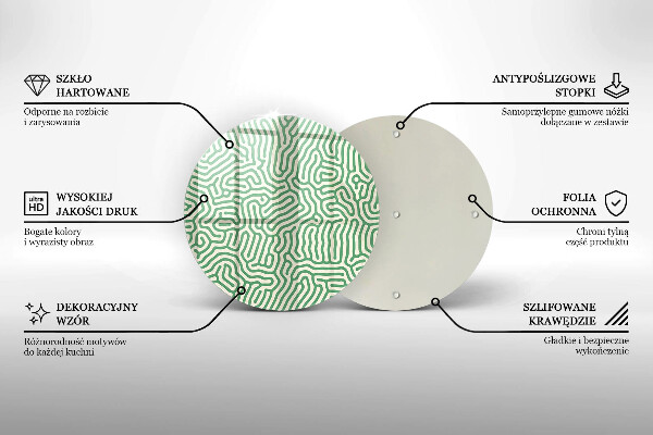 Chopping board glass Abstraction lines